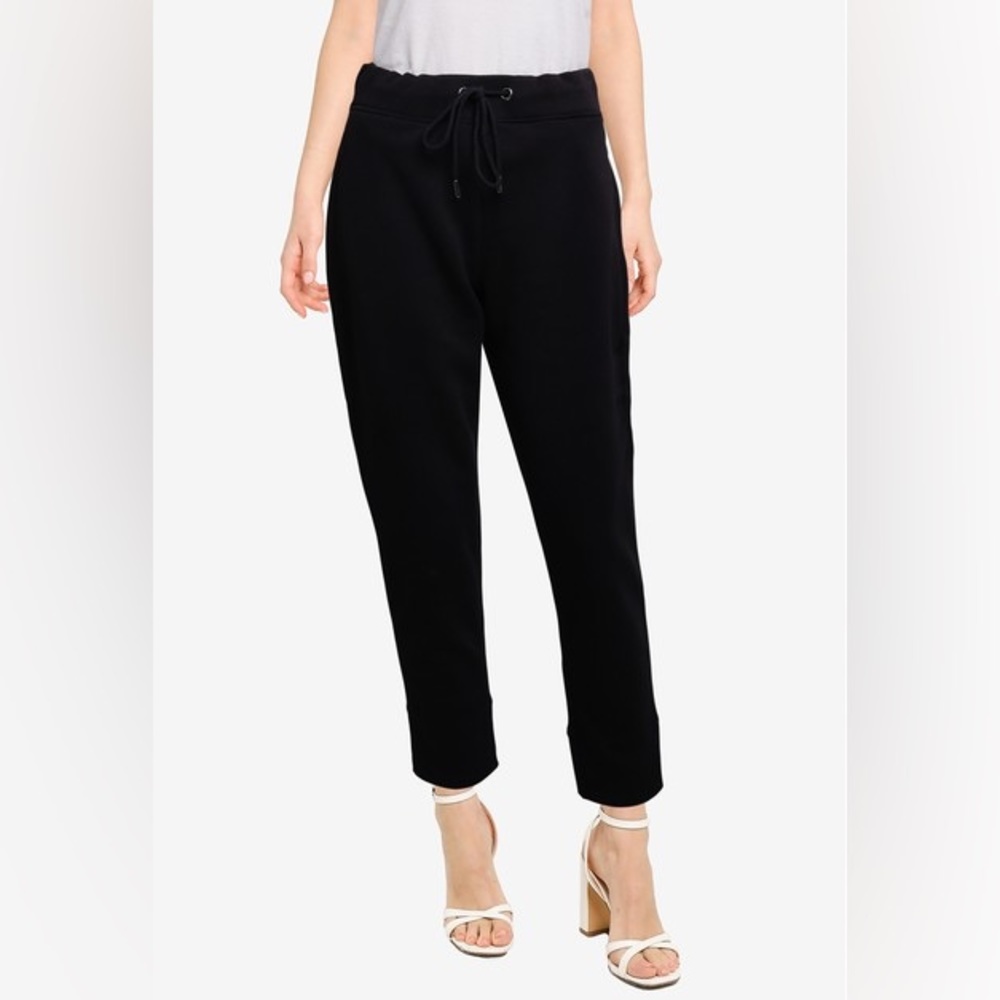 Banana Republic XXS Petite Black Knit Fleece Commuter Sweatpants Joggers